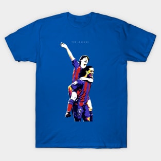 Ronaldinho and Lionel Messi Iconic Pop Art T-Shirt